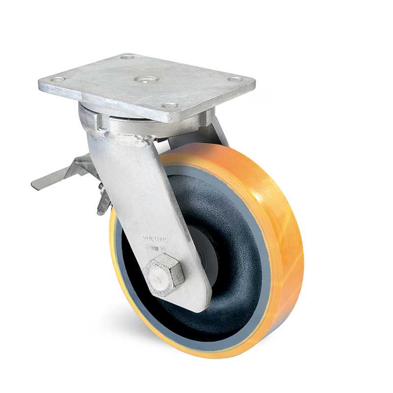 roulette-de-manutention-MP6LR200-250B Roulette à platine – 1370 à 2060 kg - à platine pivotante à double blocage, 75, 1370, 200, 264, 67, 175x140, 14, à billes, 140x105