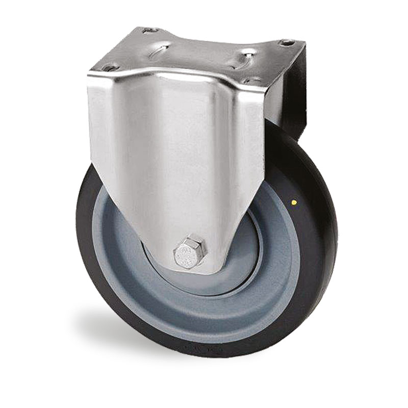 EF4BA080-271B-PF Roulette Conductrice à Platine - de 120 à 300kg - à platine fixe, 200, 50, Roulette à platine acier, 135x110, 105x80, 11, 300