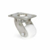 Roulette surbaissée - de 600 à 900 kg - à platine fixe, polyamide 6 blanc Ernyl® non tachant, Roulette à platine acier, 900
