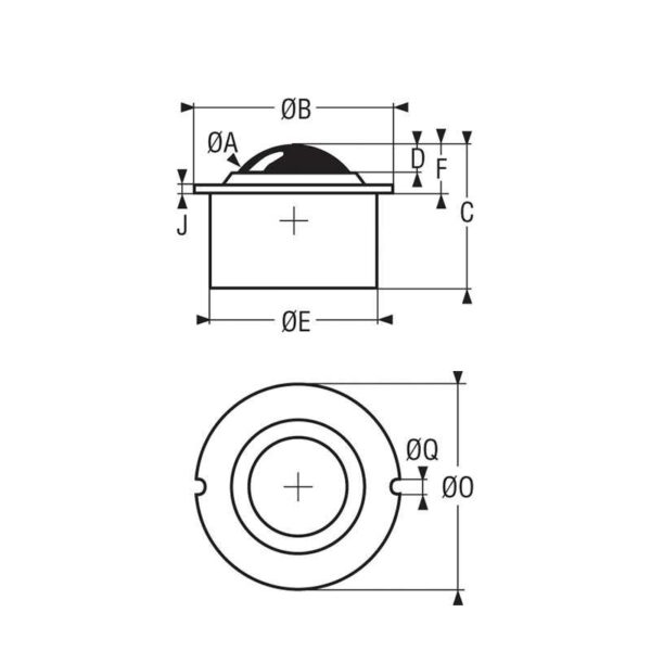 Billes à socle cylindrique épaulé – de 5 à 610 kg