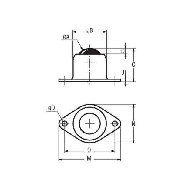 Billes à platine oblongue – de 5 à 100 kg