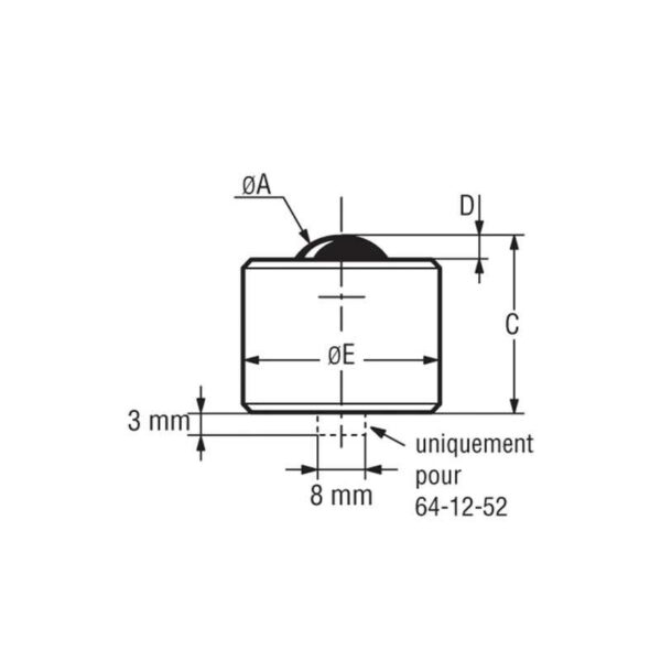 Billes à socle cylindrique – de 17 à 4000 kg