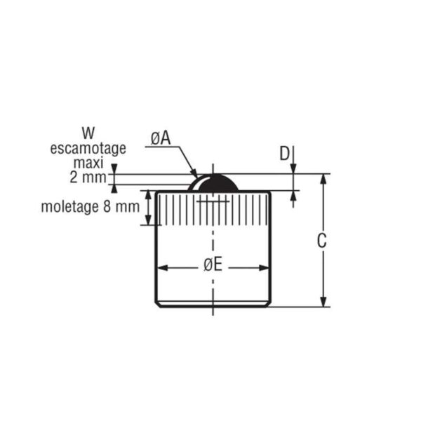 Billes escamotables à ressort intérieur – de 25 à 40 kg