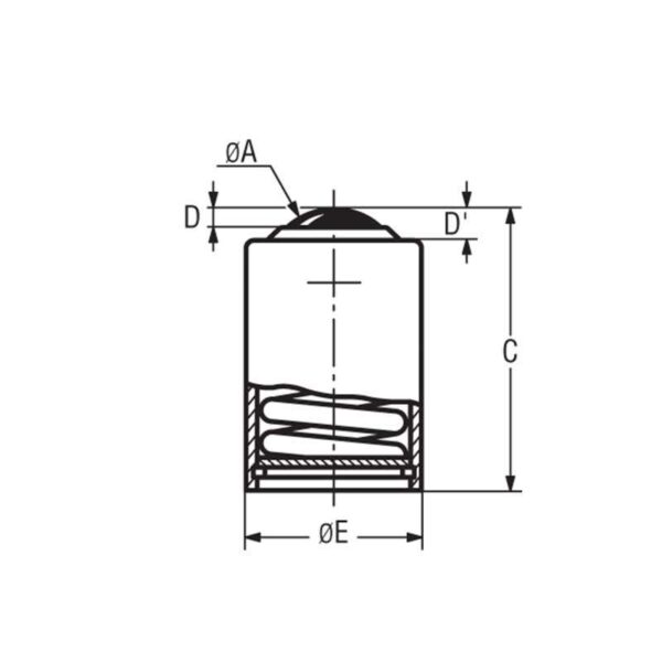 Billes à socle cylindrique avec déflecteur – de 10 à 190 kg