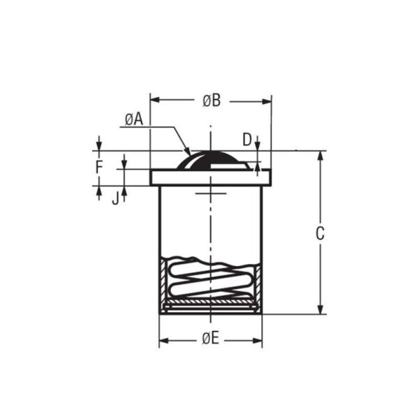 Billes à socle cylindrique épaulé – de 10 à 410 kg