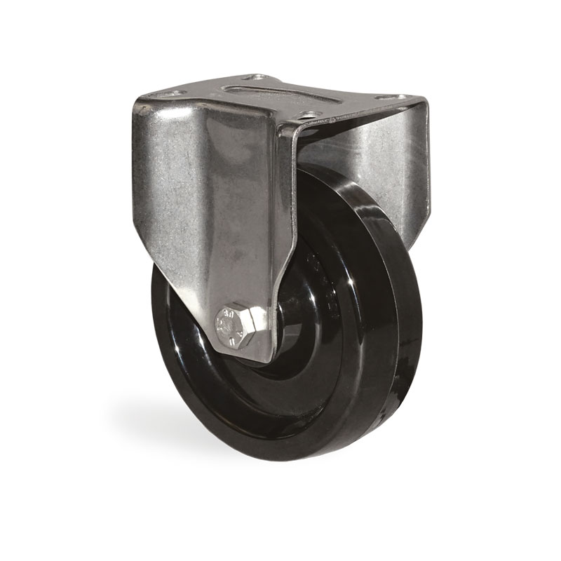 EF4BA080-970LT3 Roulette Ditherm à Platine - de 140 à 230 kg - à platine fixe, 125, 40, Roulette à platine acier, lisse, 230