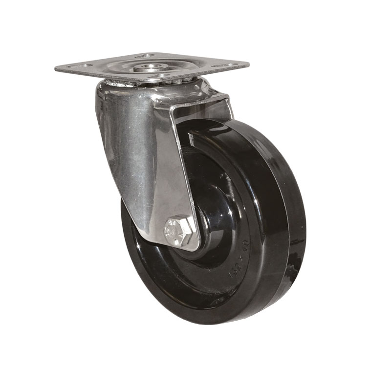 EP4BA080-970LT3 Roulette Ditherm à Platine - de 140 à 230 kg - à platine pivotante, 100, 35, 42, lisse, 160