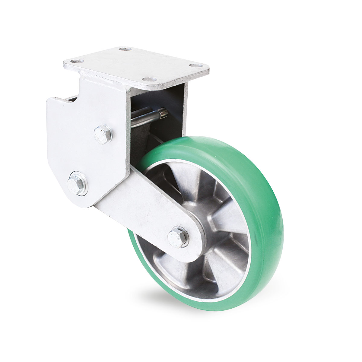 HF5BV160-215B Roulette à suspension à ressort - à platine fixe, 160, 245, 220, 102