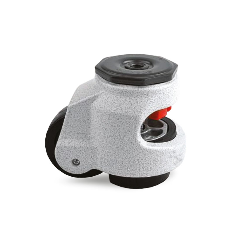 XY1OA042-774L Roulette d'immobilisation - 25 à 1000 kg - Aluminium, 75, 33, 120, 132, 52, 11°, 100 - 65, M16, 500, 1000