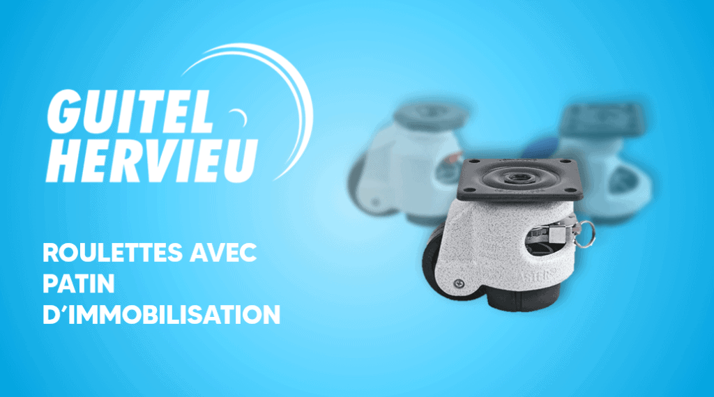 roulette avec patin d'immobilisation