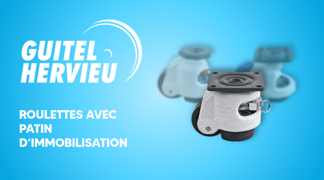 roulette avec patin d'immobilisation